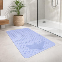 Alfombra antideslizante de baño YayaVida en un baño moderno junto a la ducha